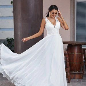 A-Line/Princess Chiffon Lace Dress